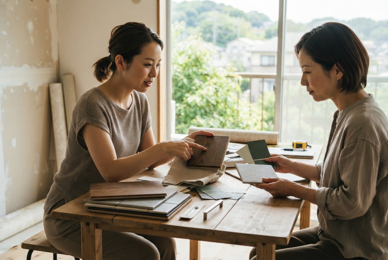 素材と色の選び方のイメージ